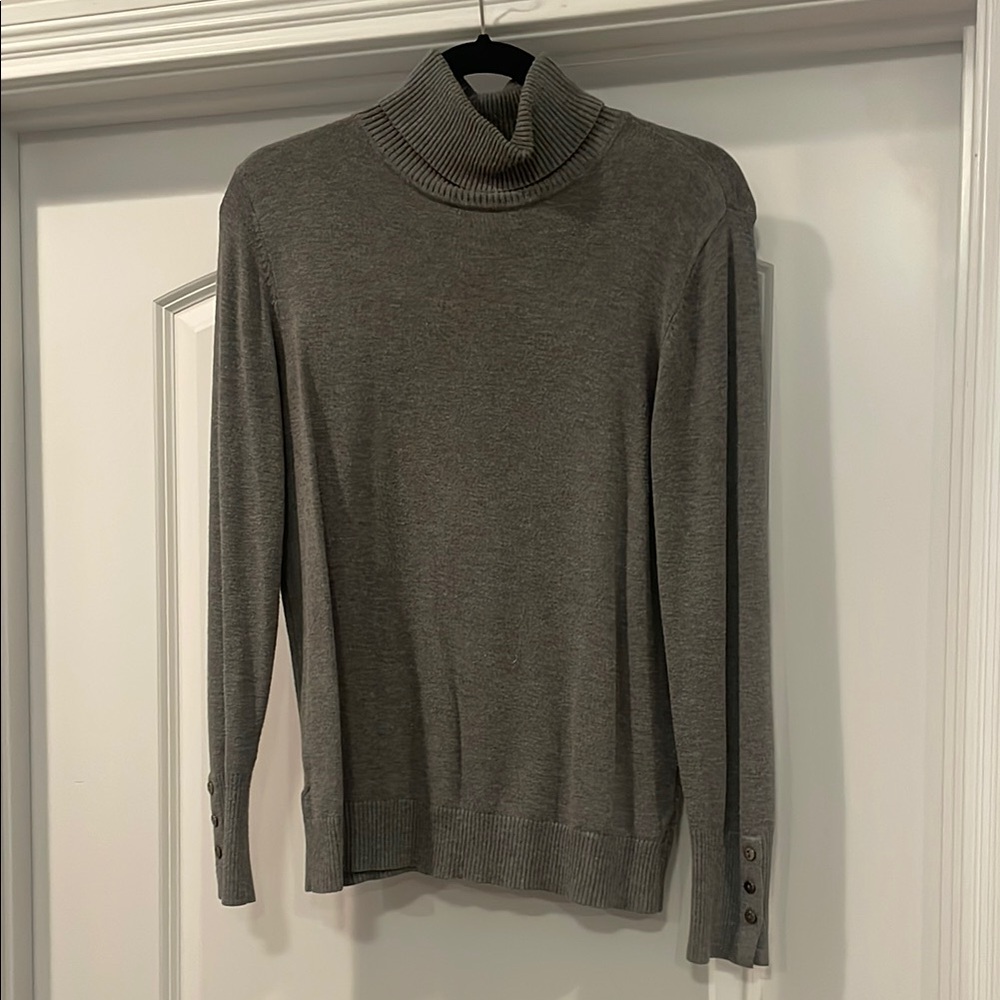 Gray Turtleneck Sweater